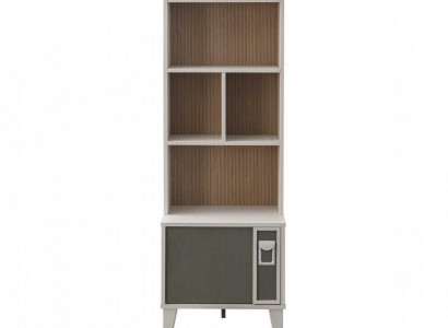 Bücherregal Bücherschrank Standregal Regal Holz Grau Kinderzimmer